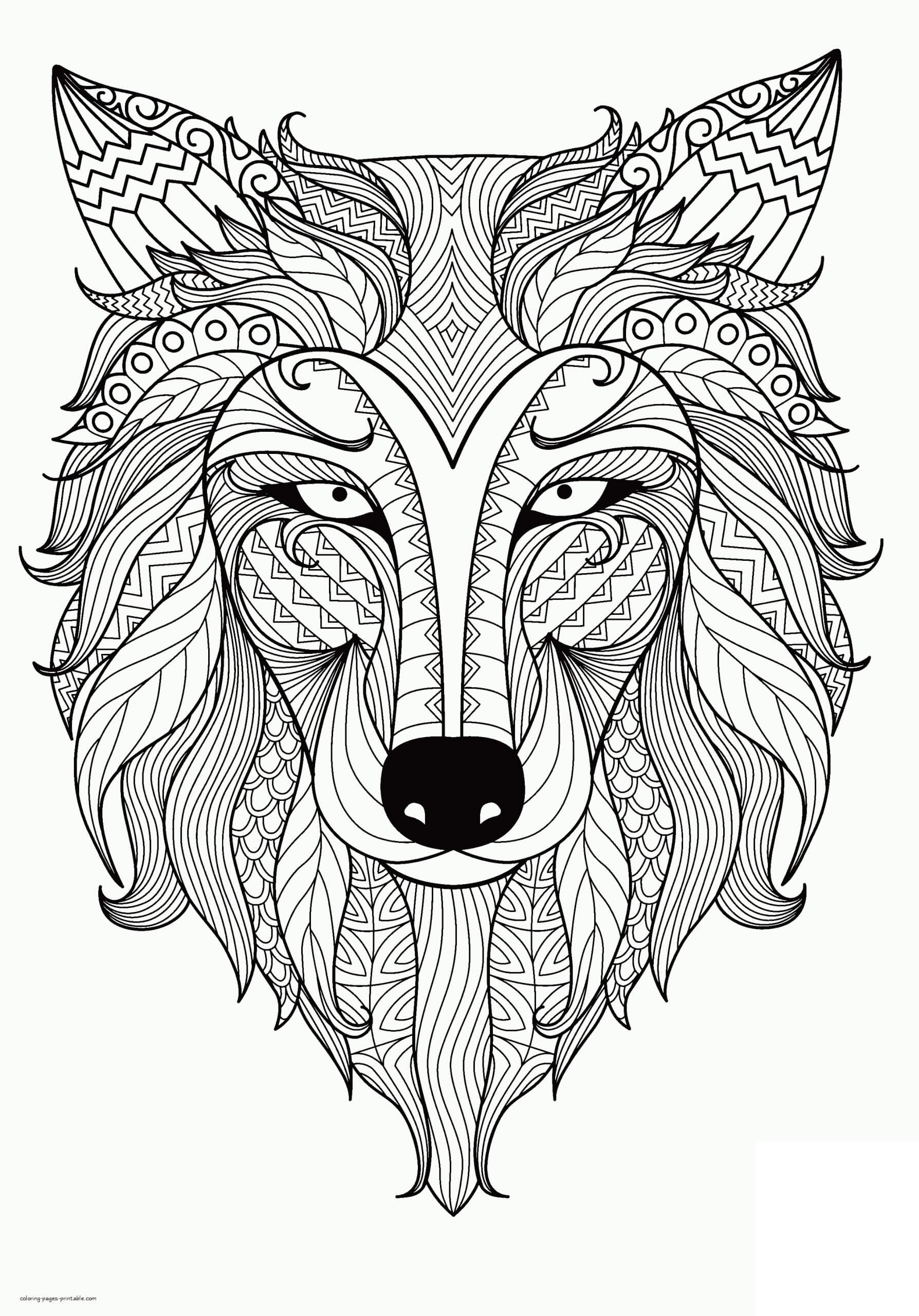 Mandala Cool Fox Head Coloring Page Mandalas