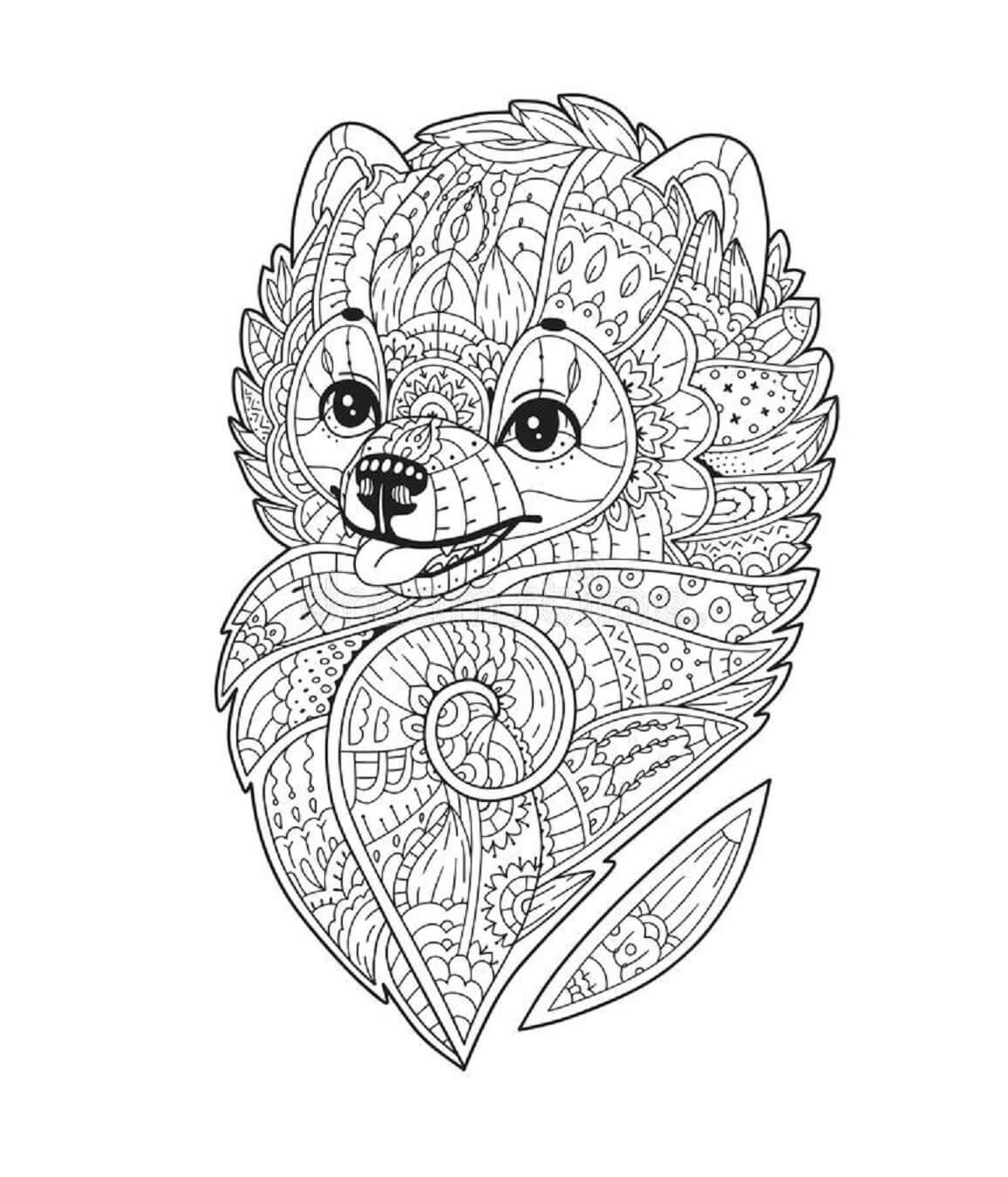 Mandala Dog Coloring Page – Sheet 13 Mandalas