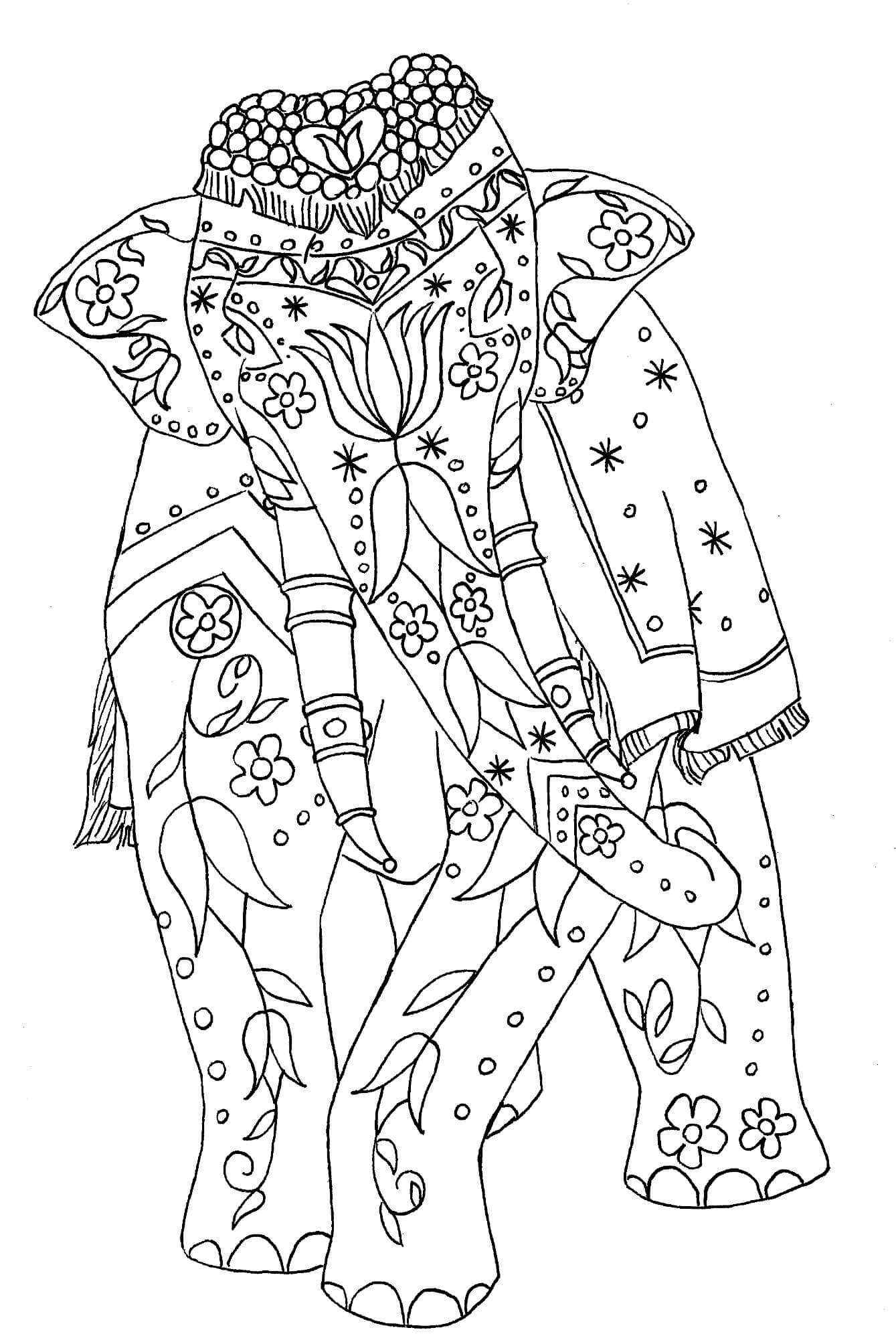 Mandala Elephant Coloring Page - Sheet 11 Mandalas