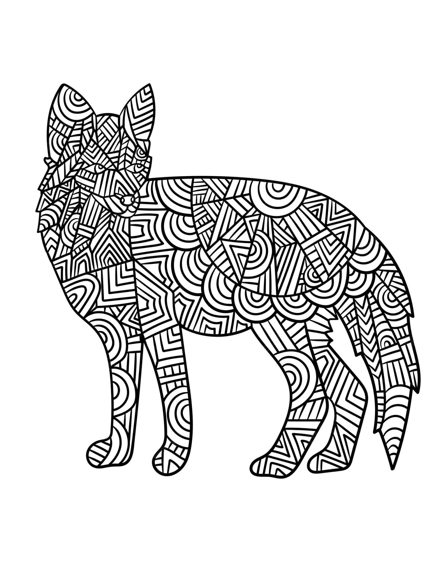 Mandala Fox Coloring Page - Sheet 2 Mandalas