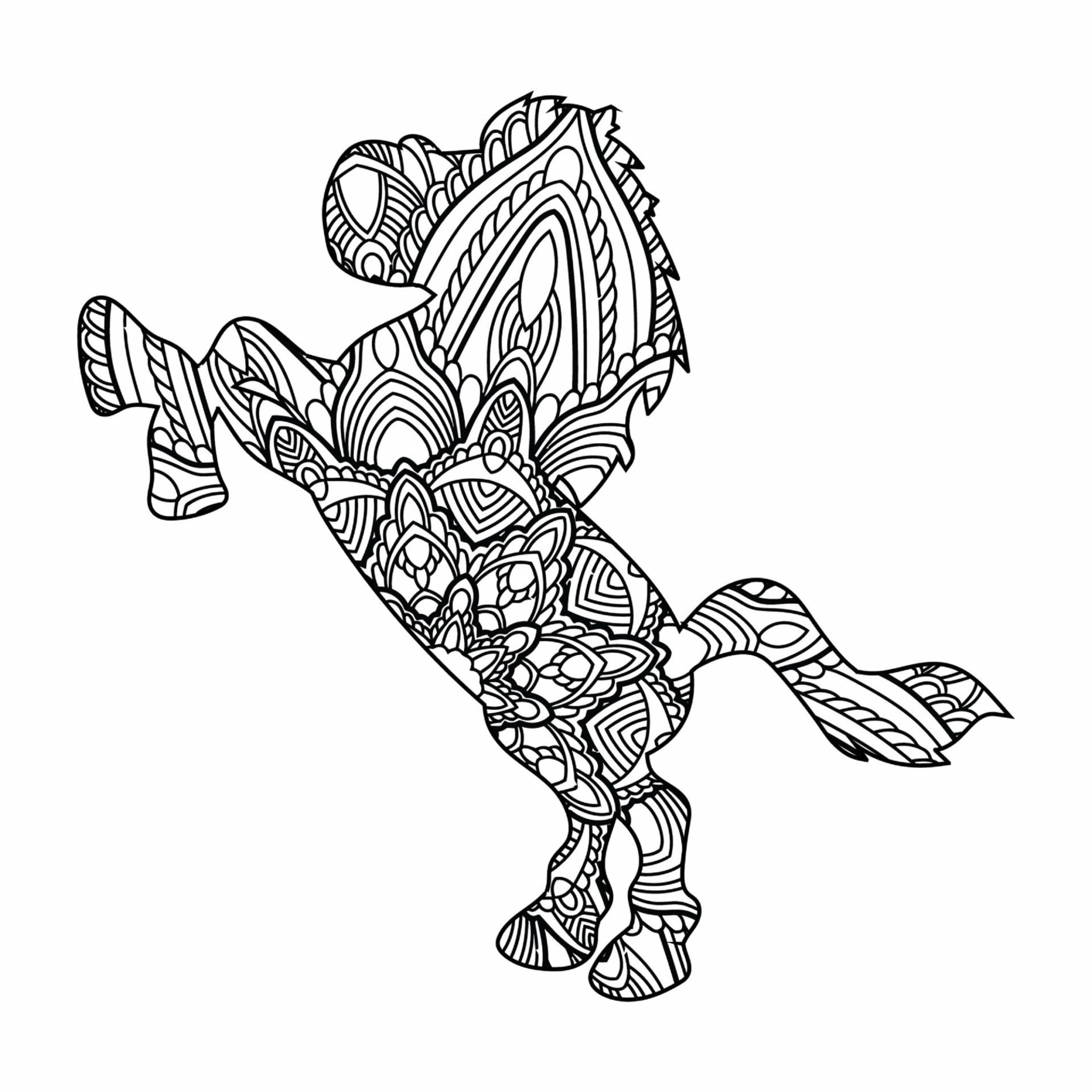Mandala Horse Coloring Page – Sheet 15 Mandala