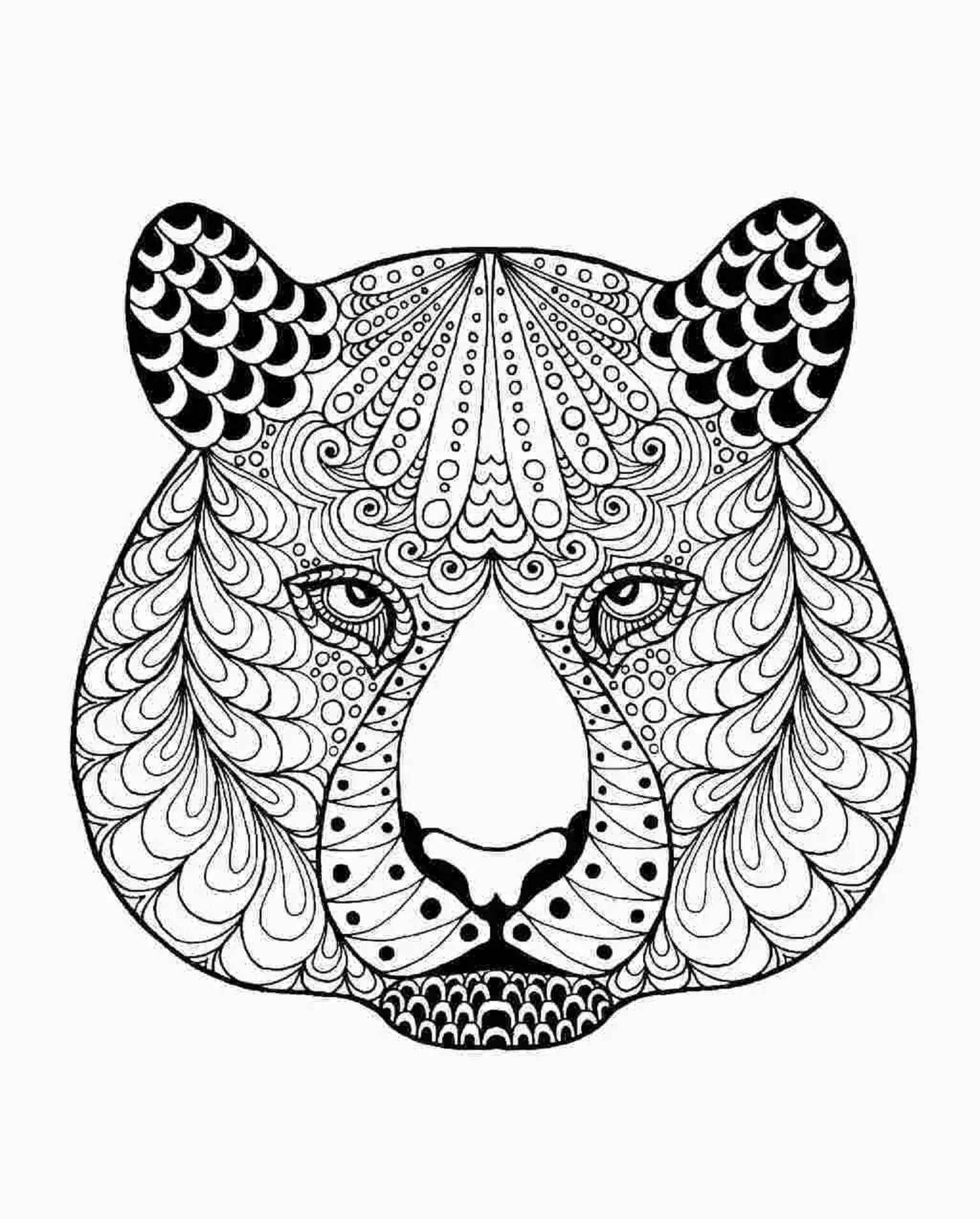 Mandala Tiger Coloring Page – Sheet 4 Mandala