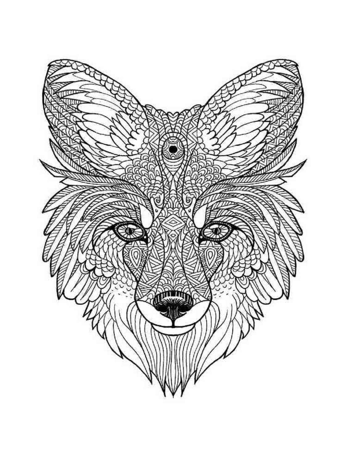 Coloriage Mandala: Renard Feuille 8 Mandalas