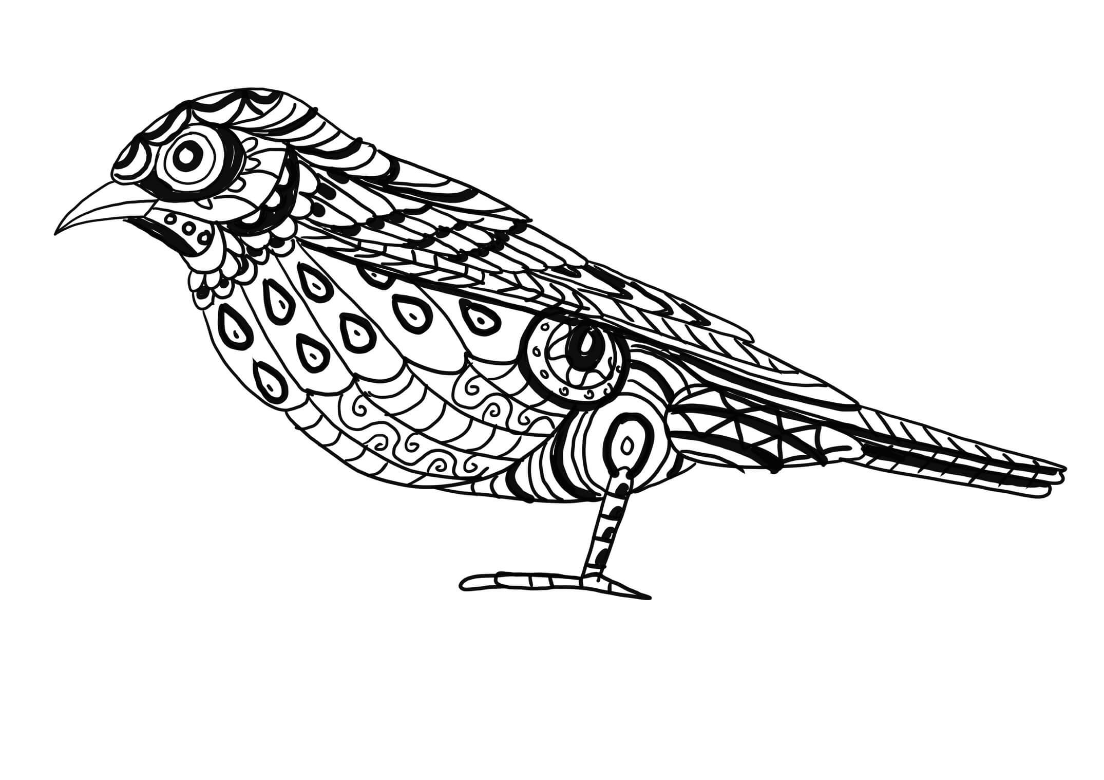 Mandala Bird Coloring Page - Sheet 2 Mandalas