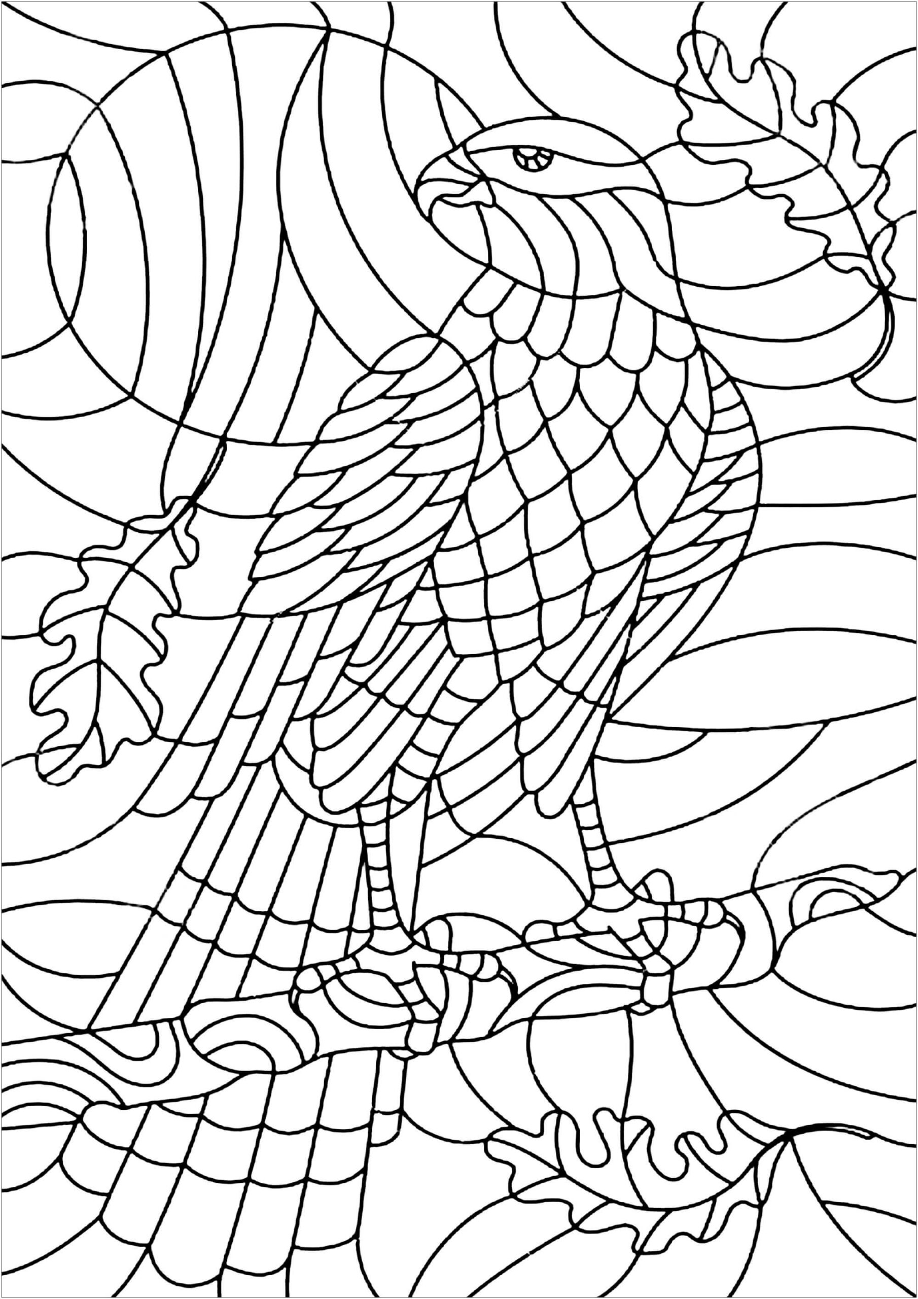 Mandala Eagle Coloring Page - Sheet 1 Mandalas