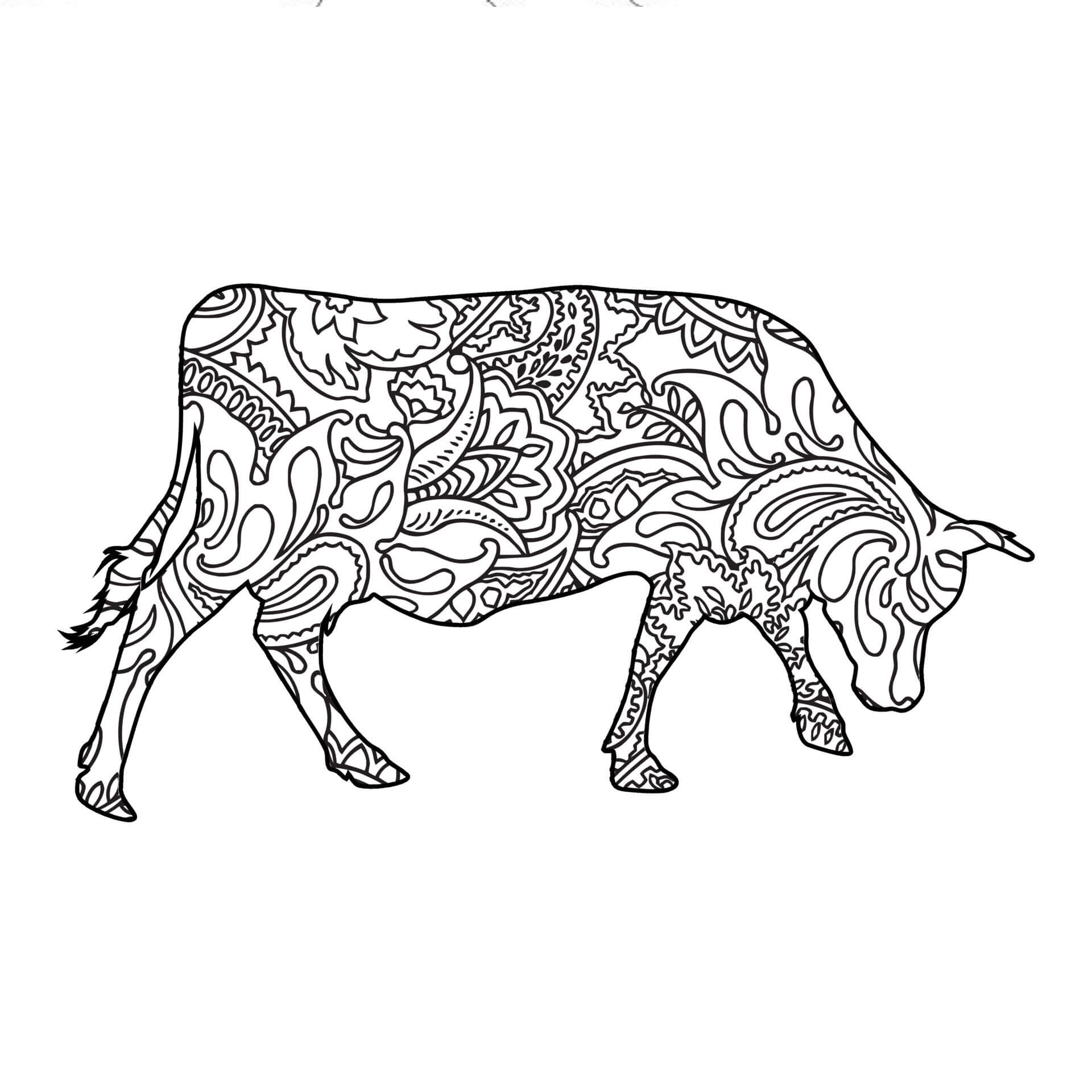 Coloriage Mandala Vache Mandalas