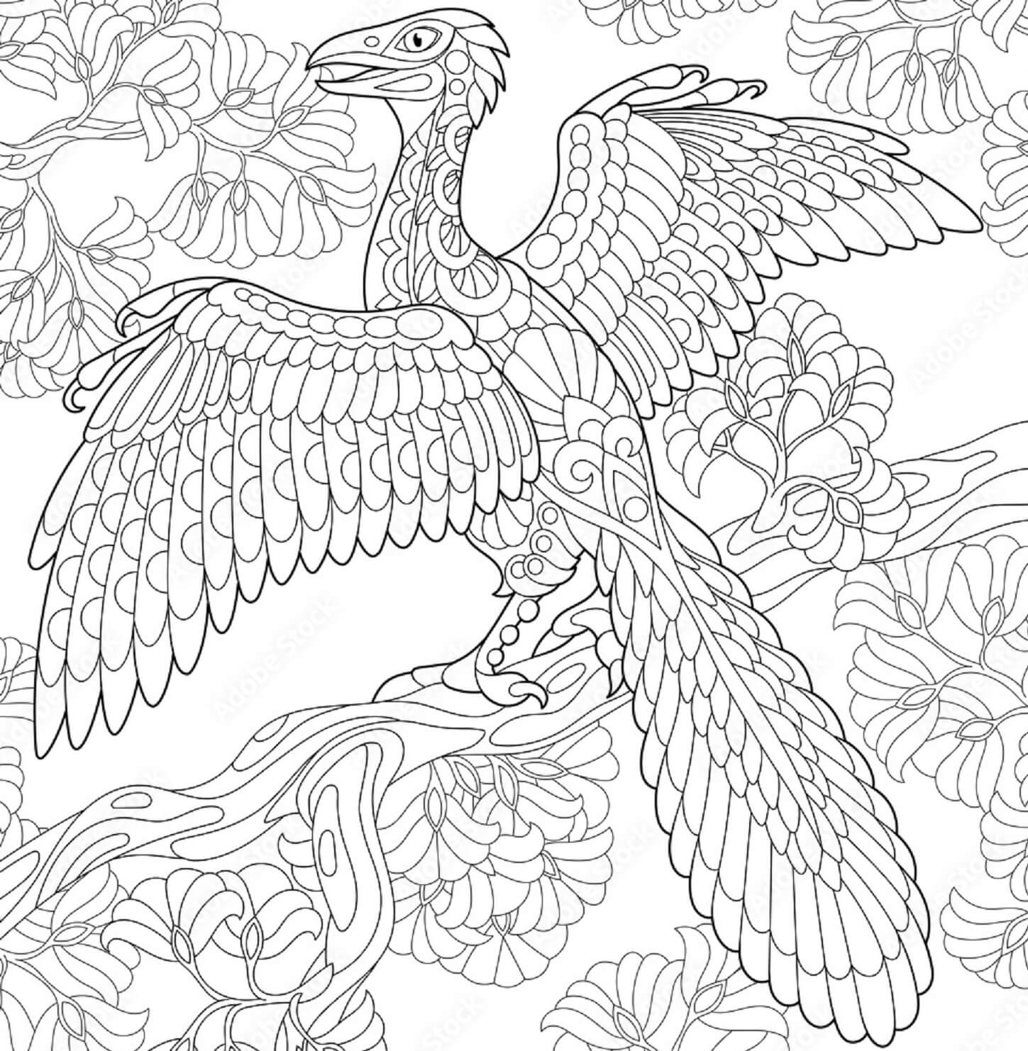 Mandala Gallimimus Coloring Page Mandalas