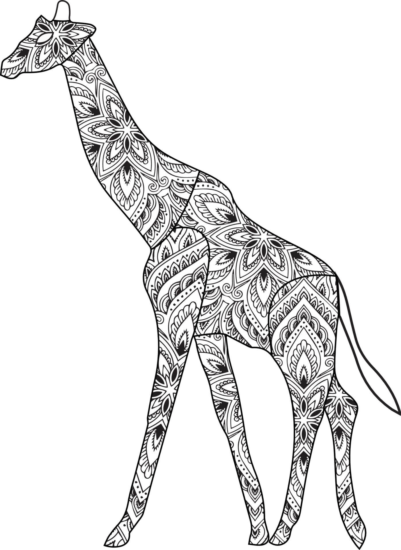 Mandala Giraffe Coloring Pages Mandalas