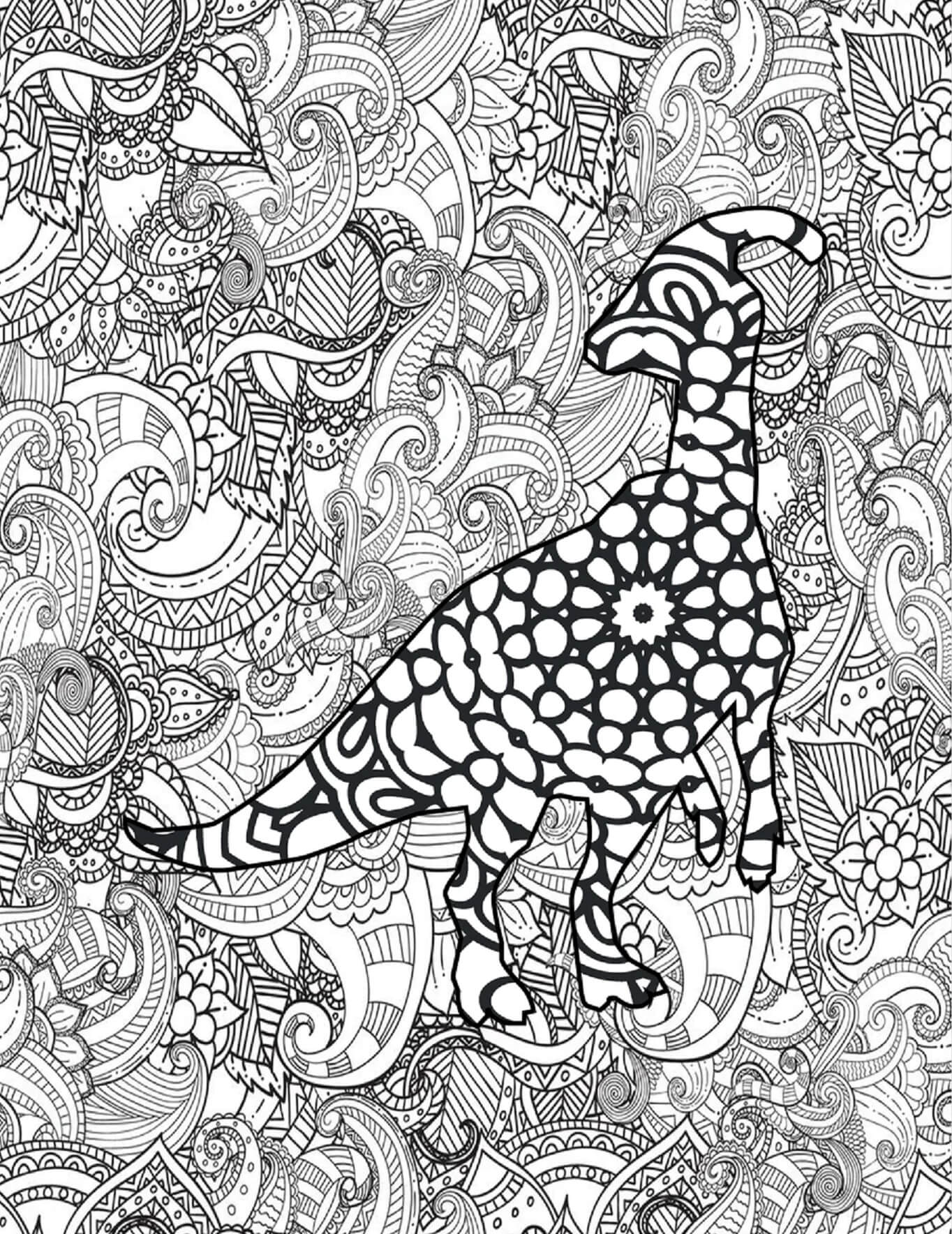 Mandala Parasaurolophus Coloring Page Mandalas