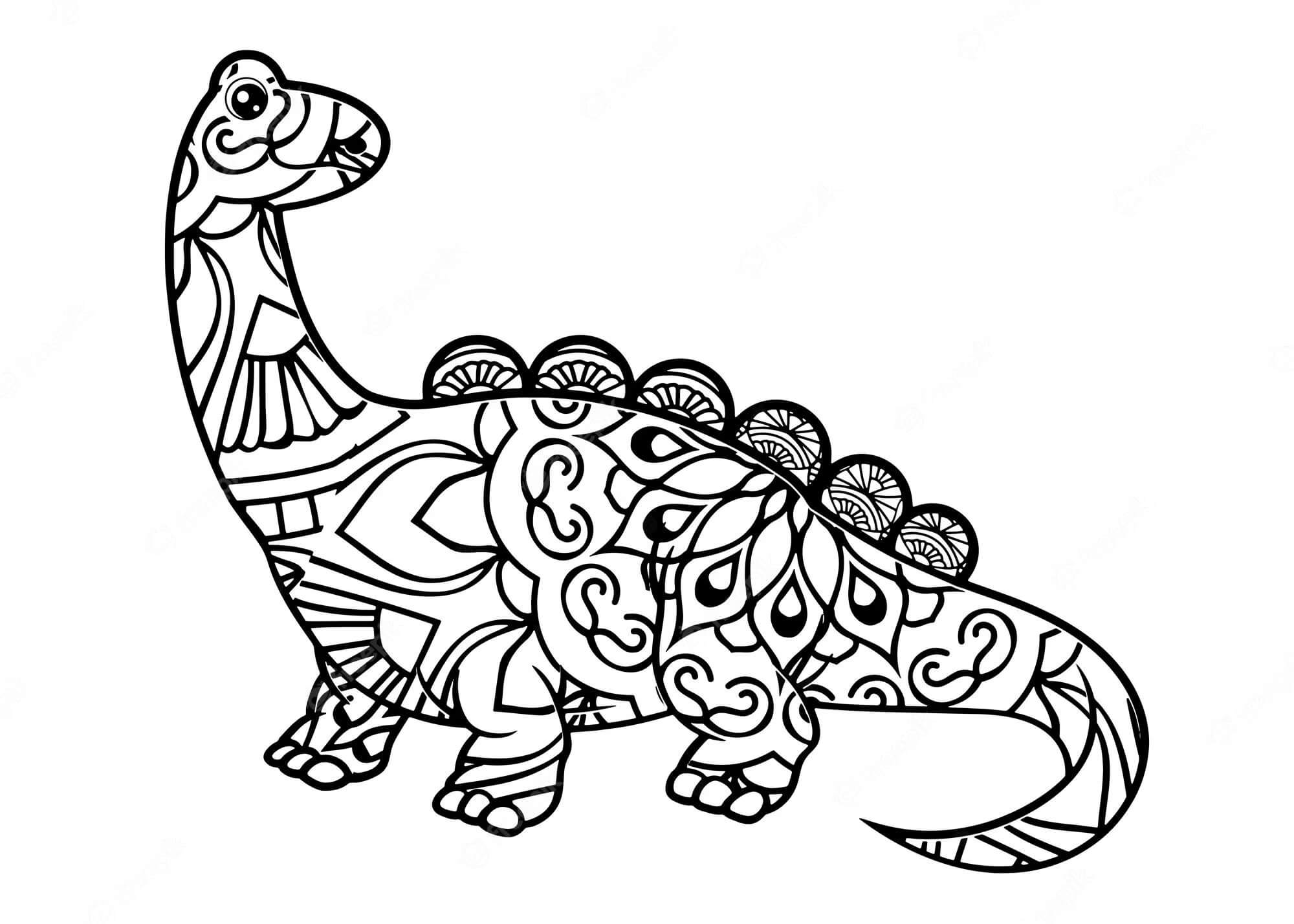 Mandala Stegosauria Coloring Page Mandalas