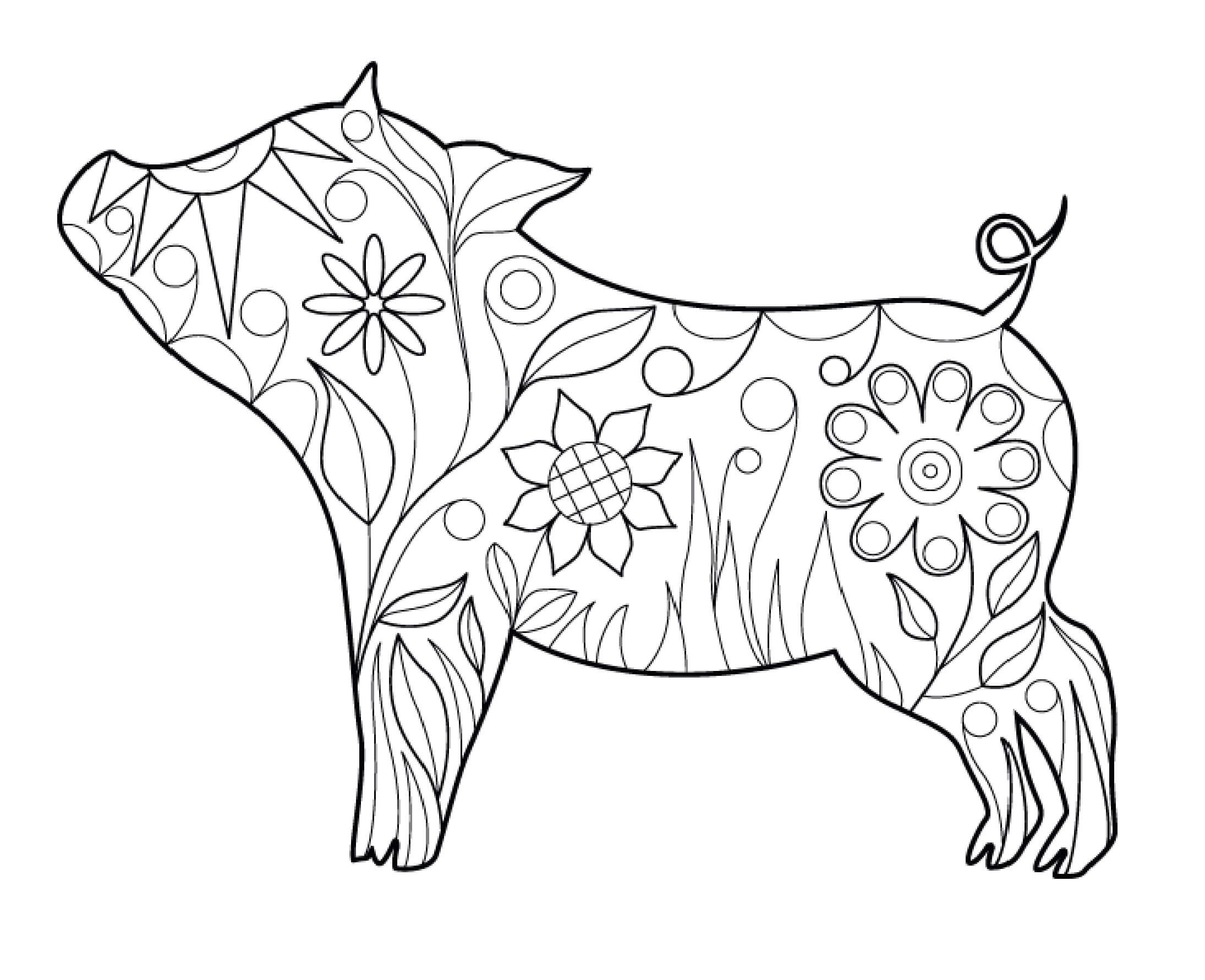 Coloriage Mandala Cochon Mandalas