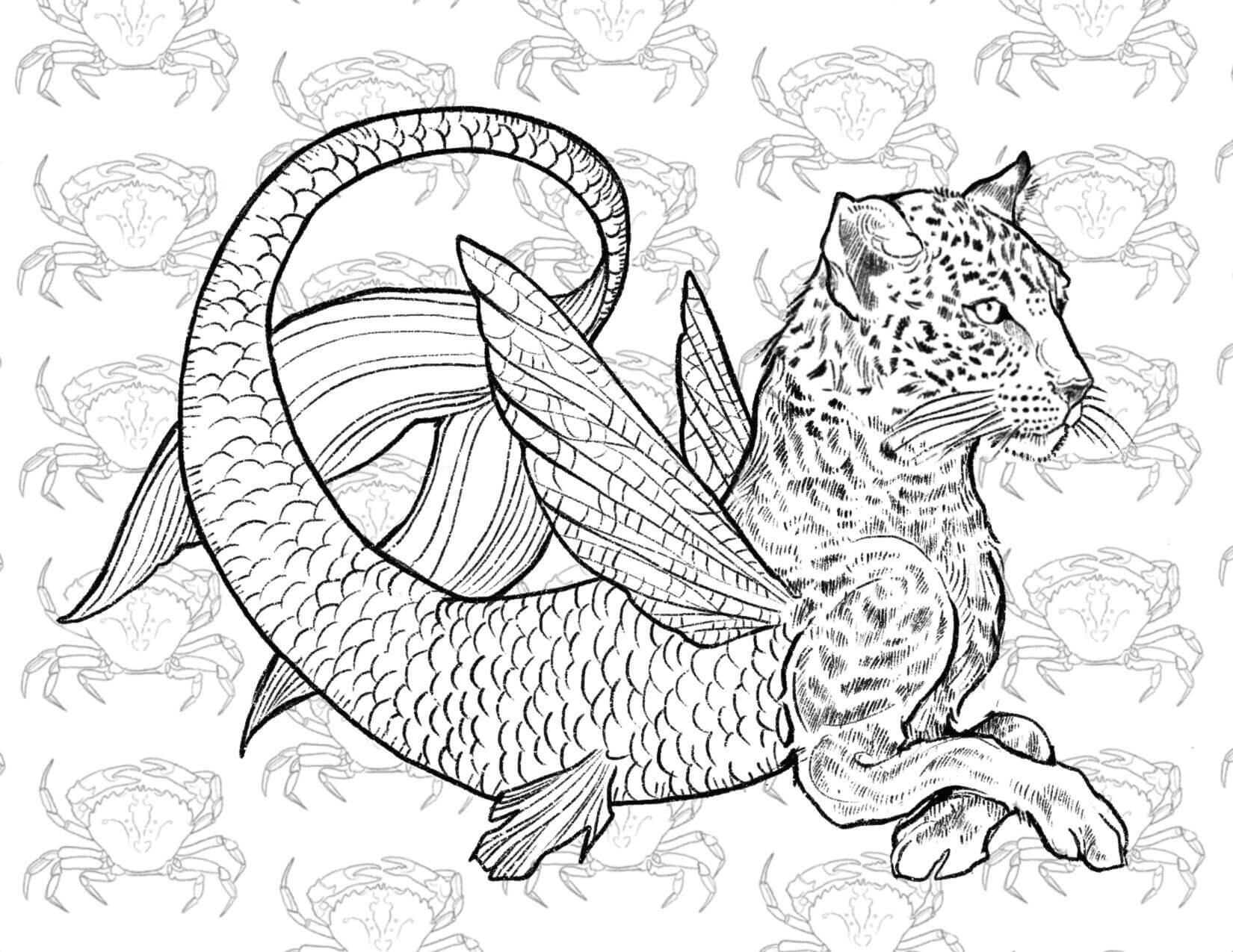 Coloriage Mandala: Guépard magique Mandalas