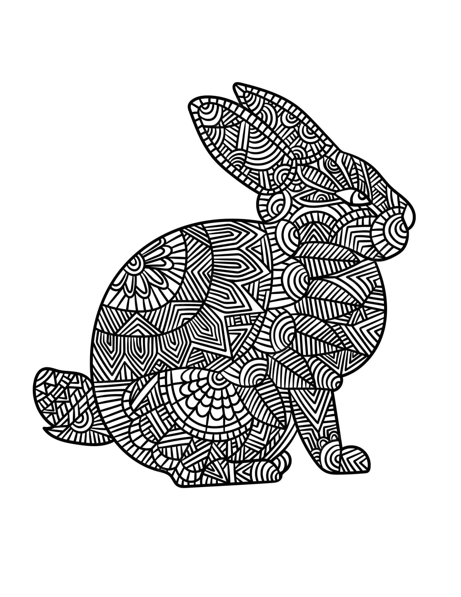 Coloriage Mandala Lapin Mandalas