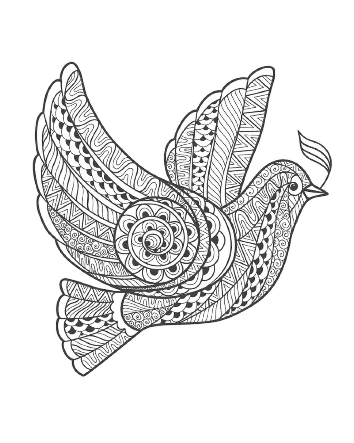 Coloriage Mandala Pigeon Mandalas