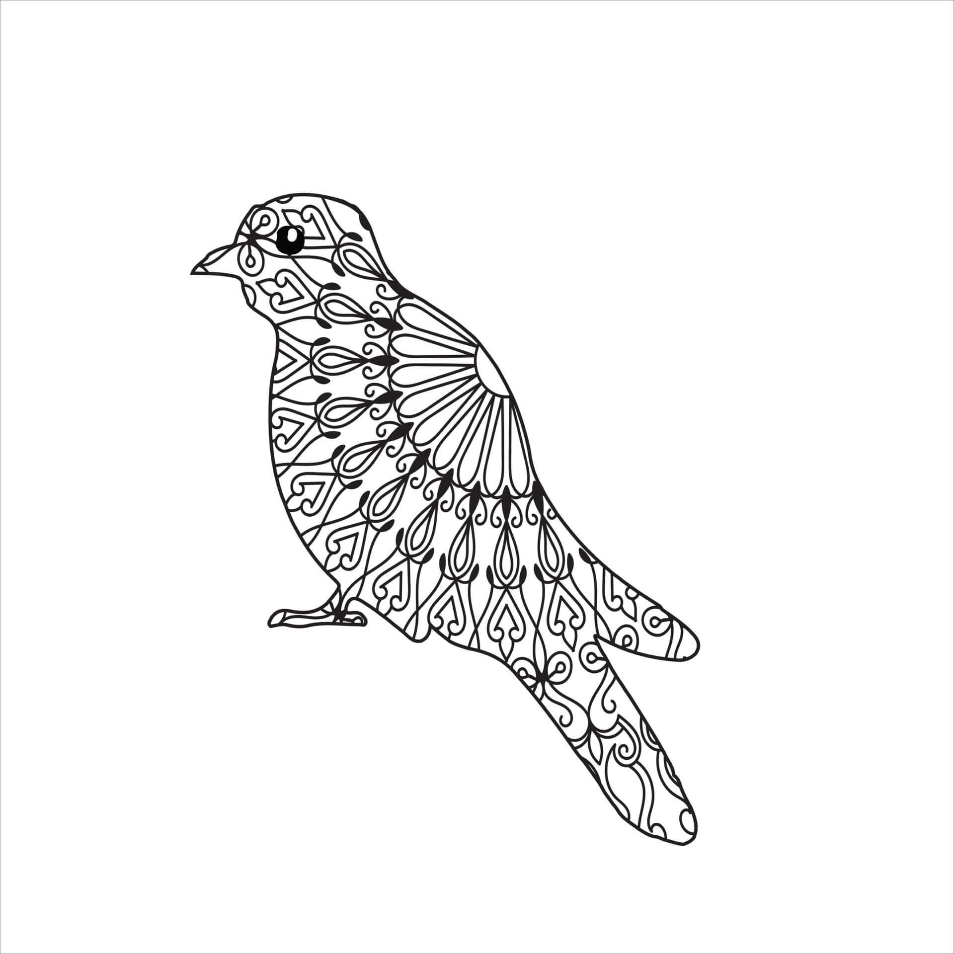 Coloriage Mandala: Pigeon Feuille 3 Mandalas