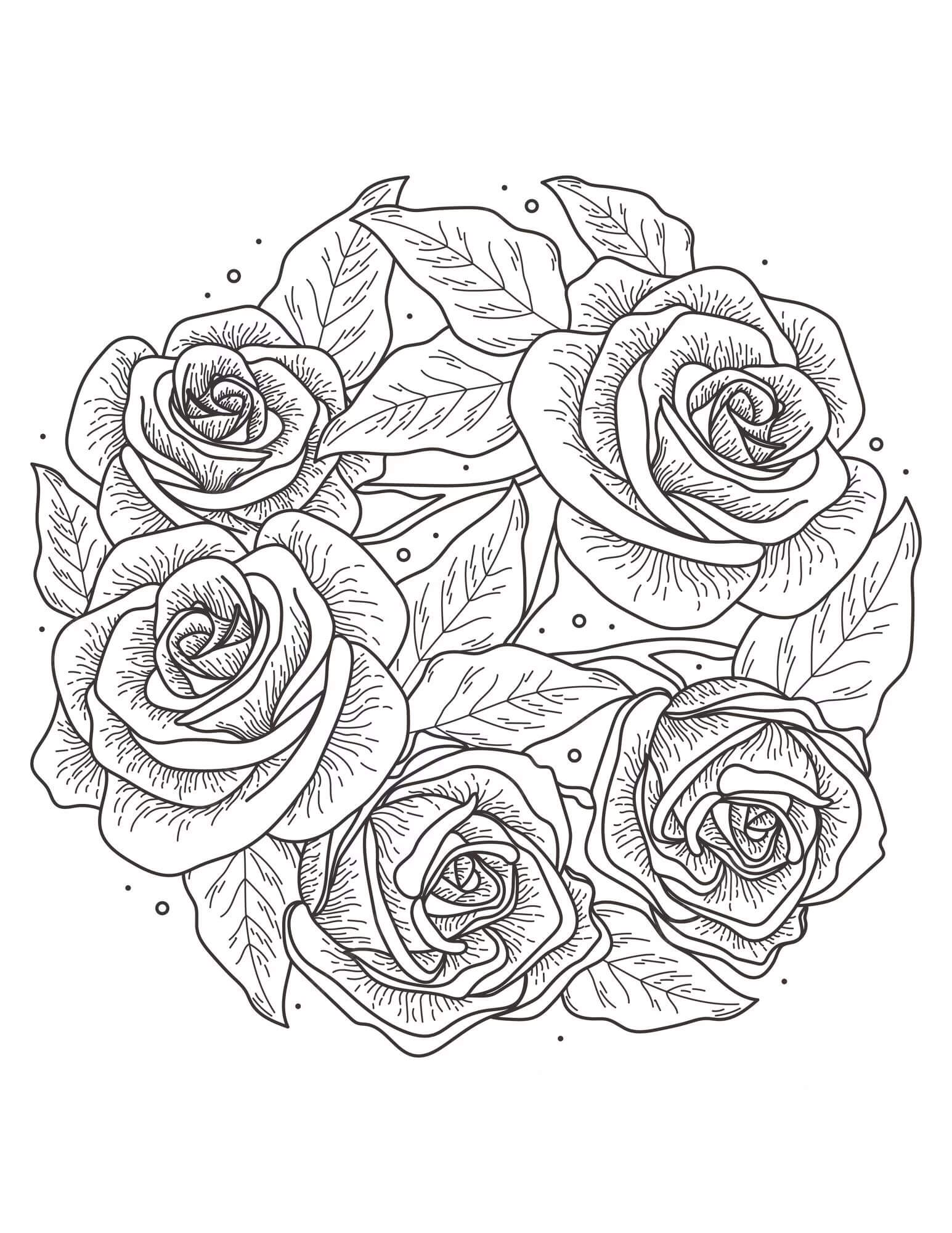 Coloriage Mandala Rose Mandalas