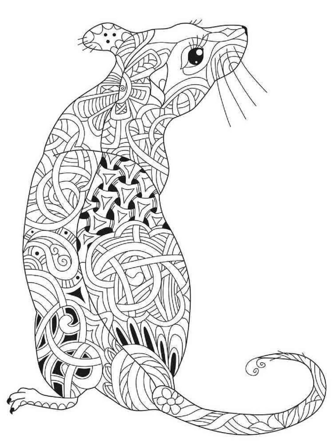 Coloriage Mandala Souris Mandalas