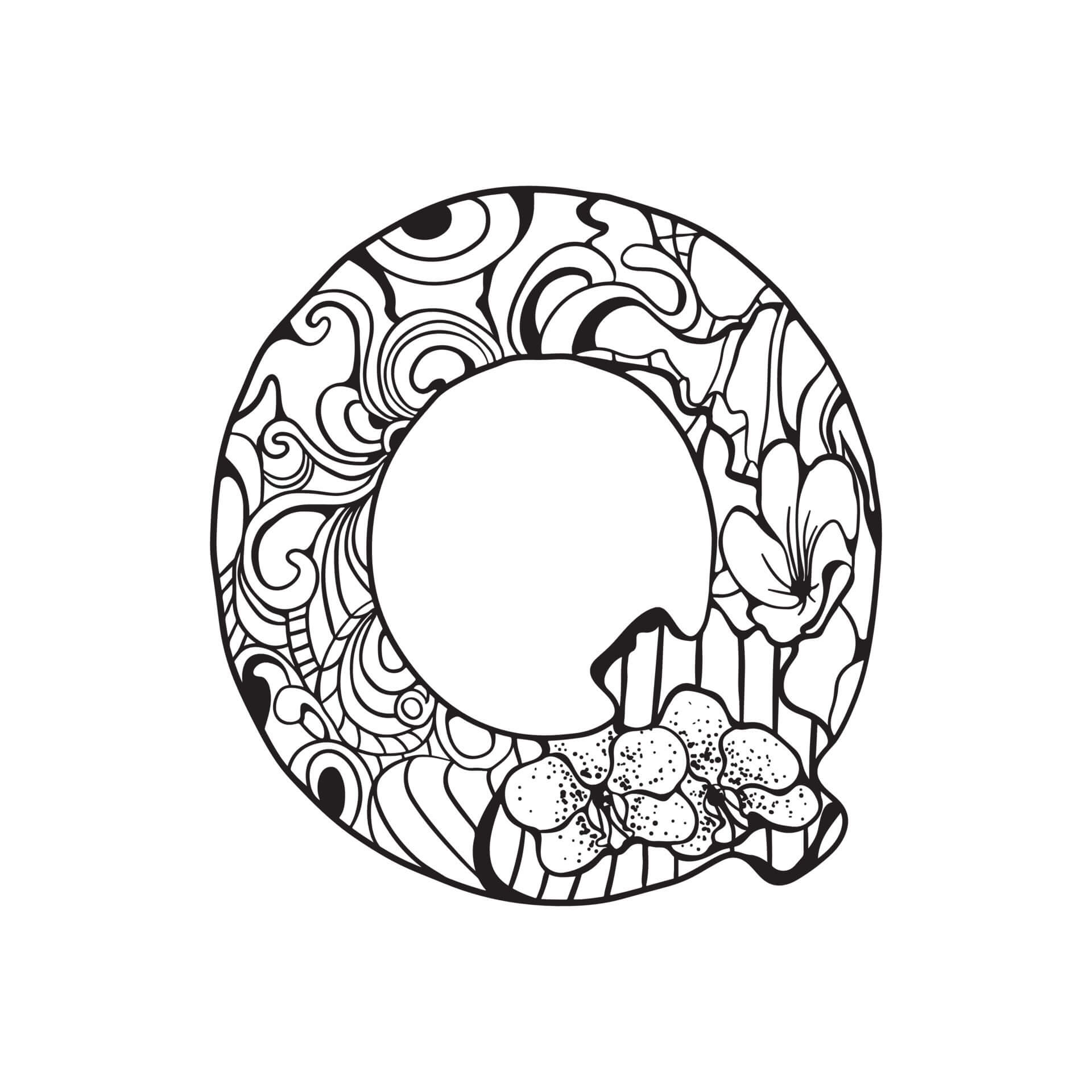 Mandala Letter Q Coloring Page Mandala