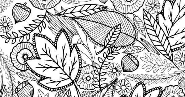 Coloriage Mandala: Feuilles d'automne Mandalas