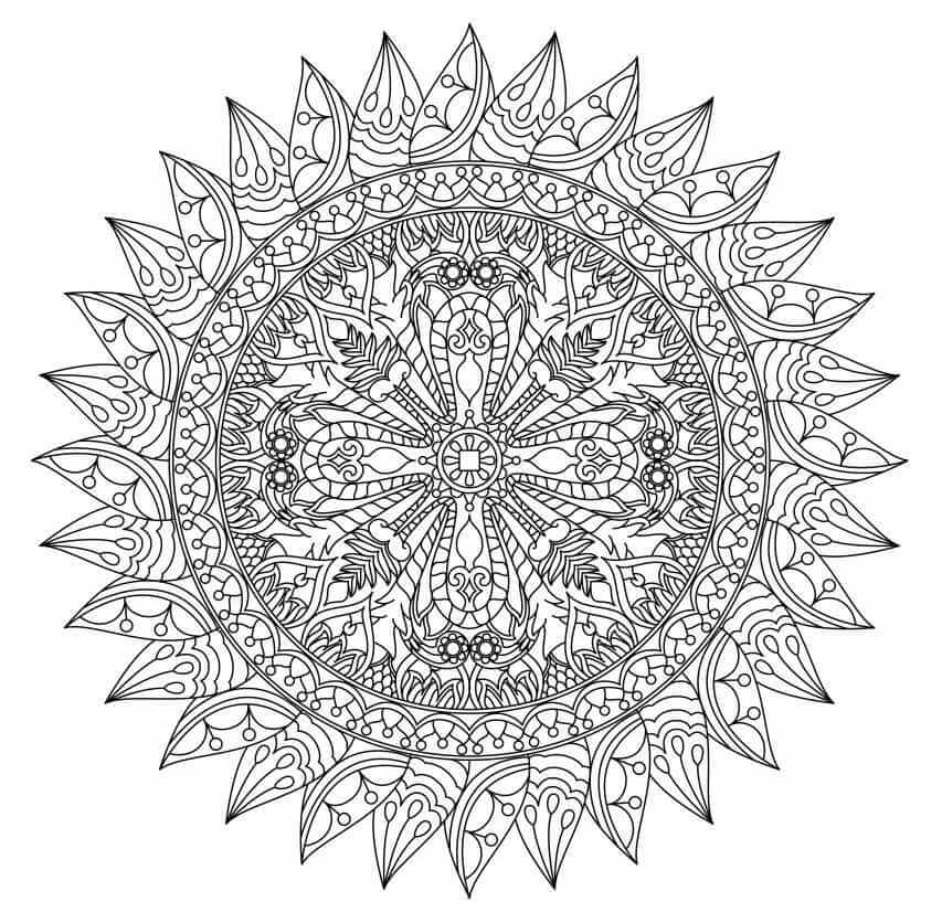 Coloriage Mandala: Fruits d'été Feuille 3 Mandalas
