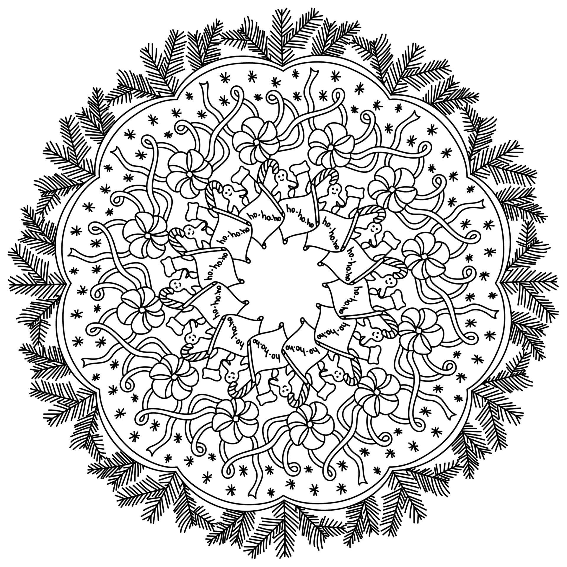 Coloriage Mandala Hiver Mandalas