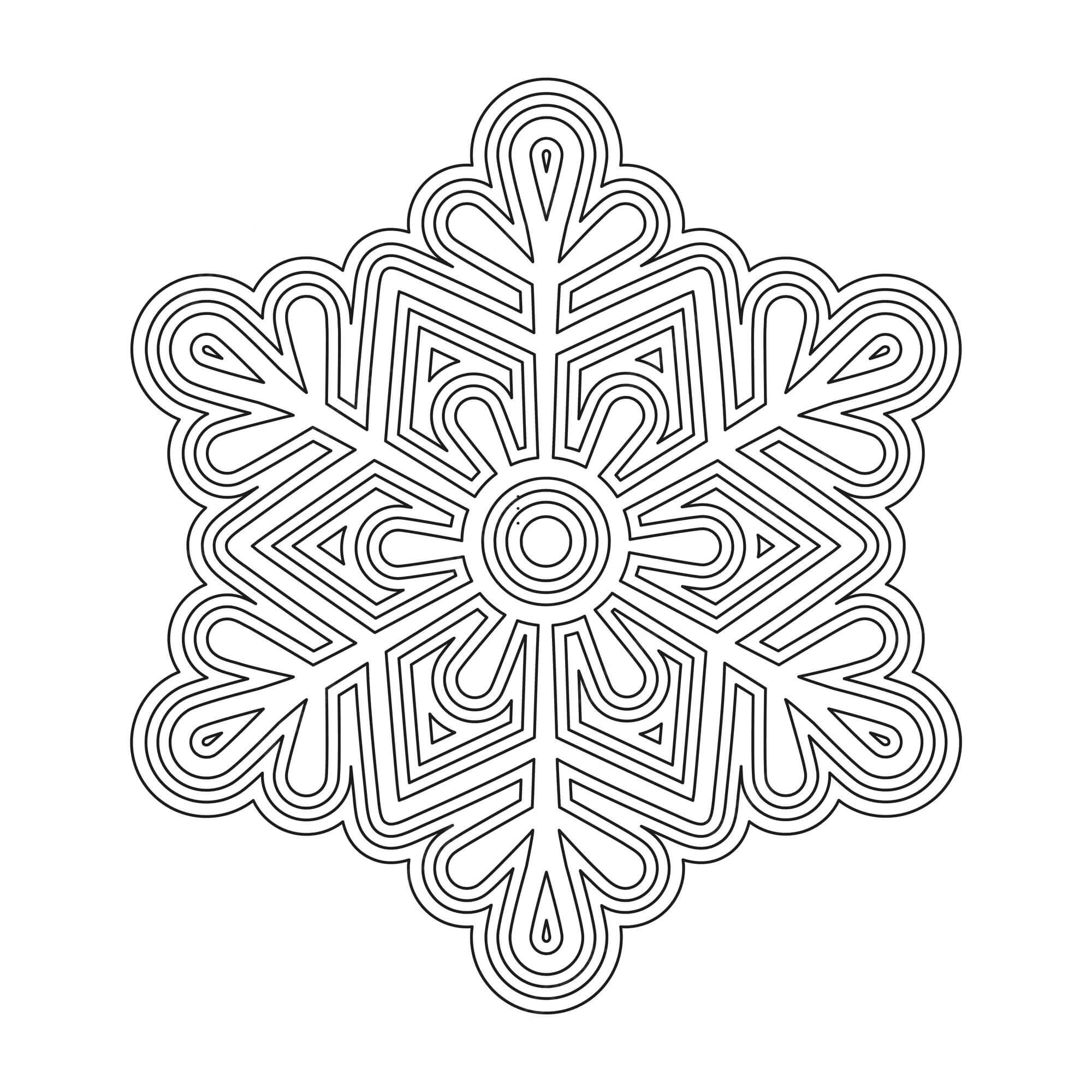 Coloriage Mandala: Hiver Feuille 3 Mandalas