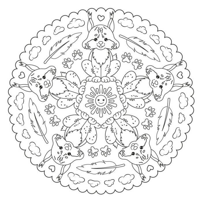 Coloriage Mandala: Joli printemps Mandalas