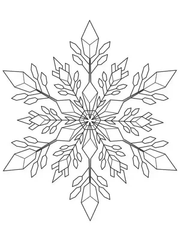 Coloriage Mandala: Magnifiques flocons de neige en hiver Mandalas