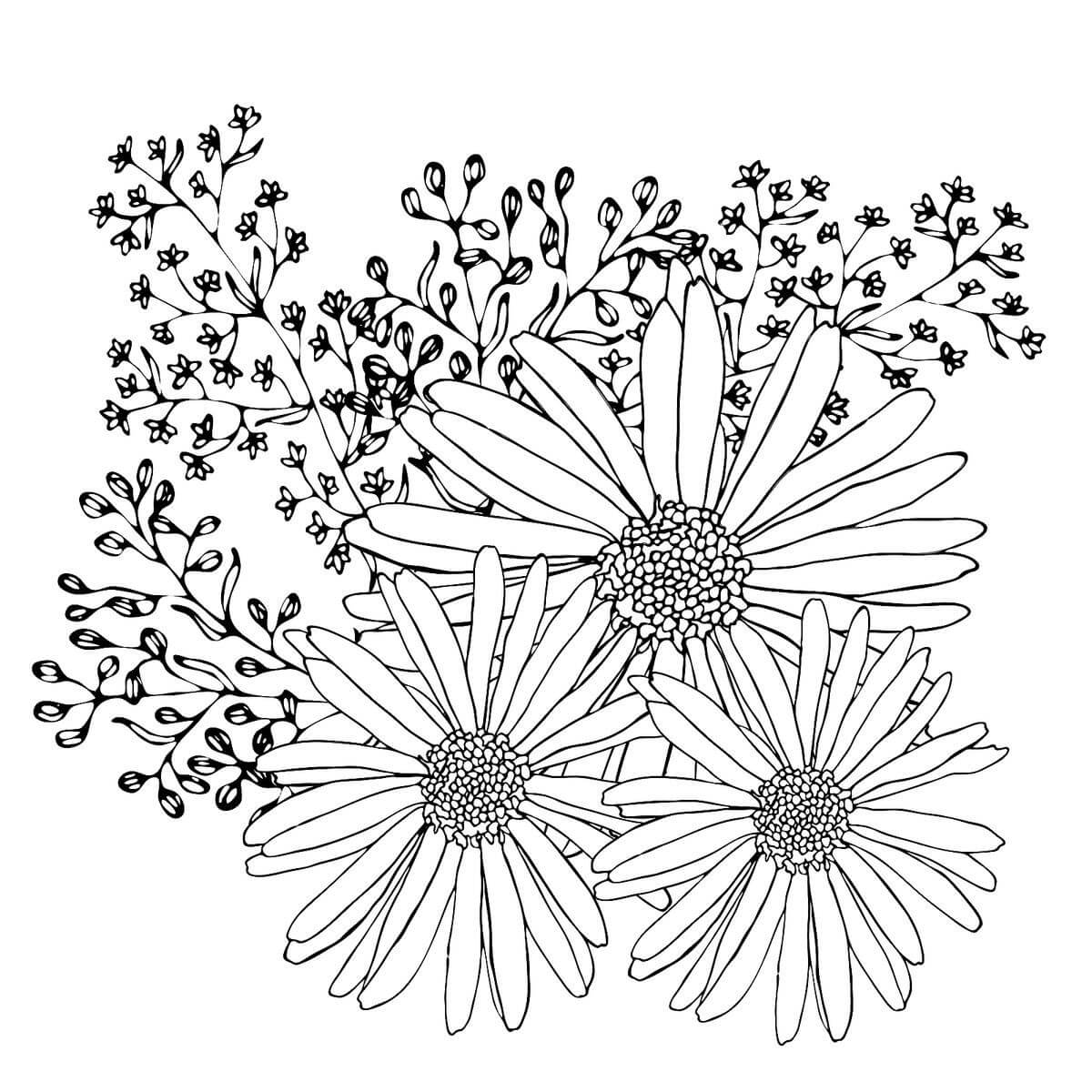 Coloriage Mandala: Marguerite printanière Mandalas