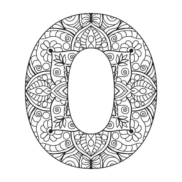 Coloriage Mandala: Numéro zéro Mandalas