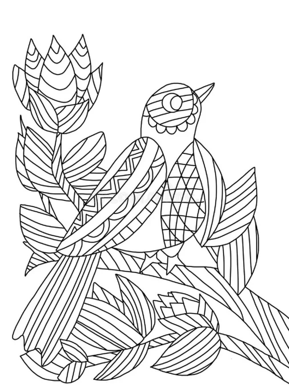 Coloriage Mandala: Petite Tulipe Mandalas