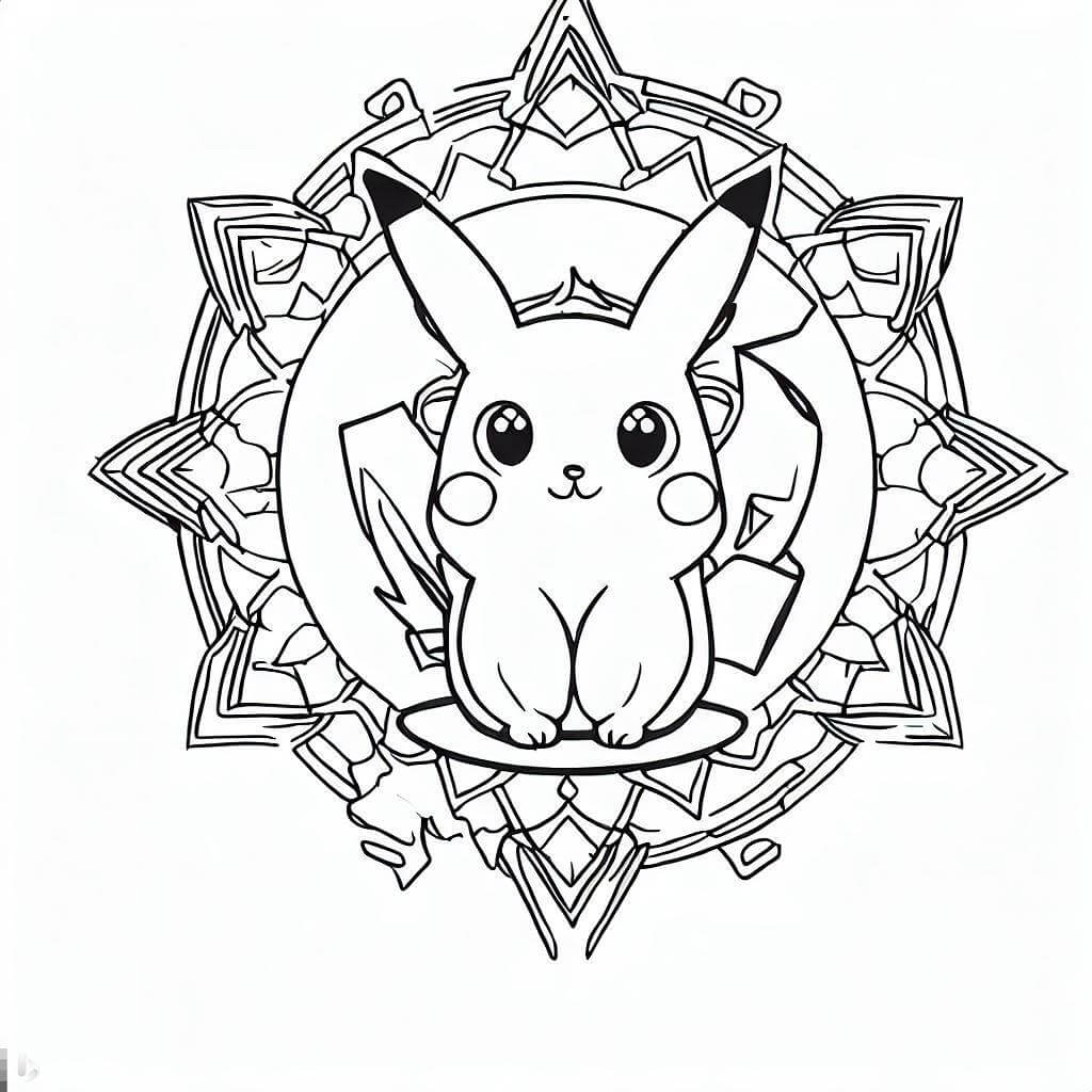 Coloriage Mandala Pikachu Mandalas