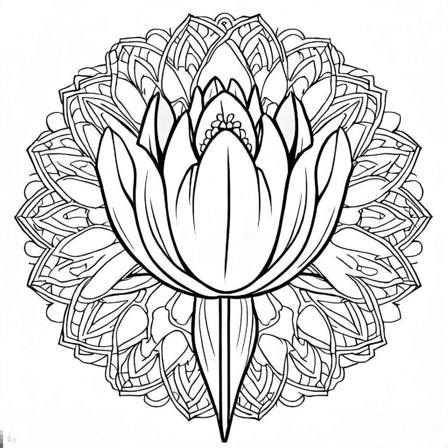 Coloriage Mandala Tulipe Mandalas