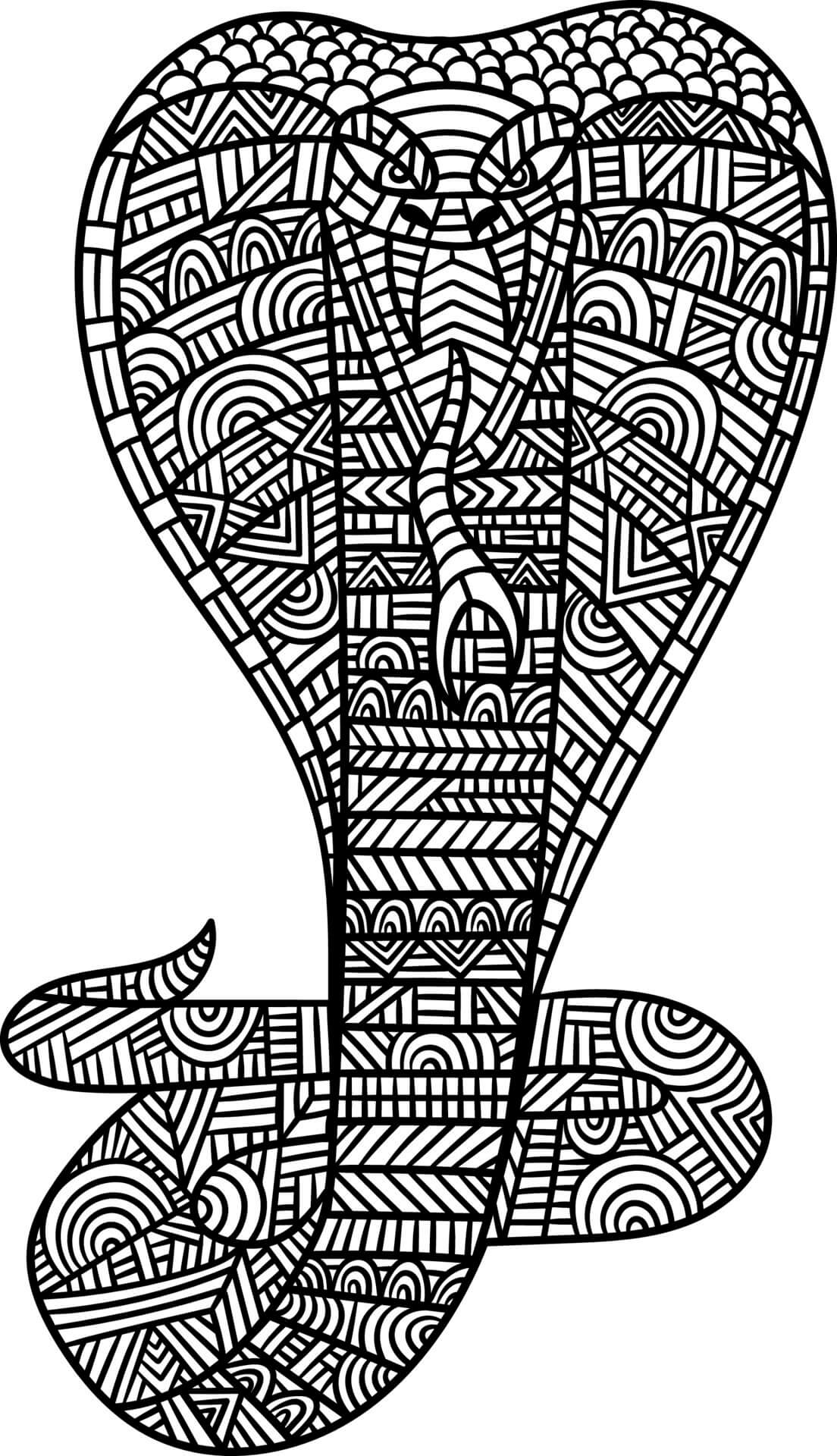 Coloriage Mandala: Cobra royal Mandalas