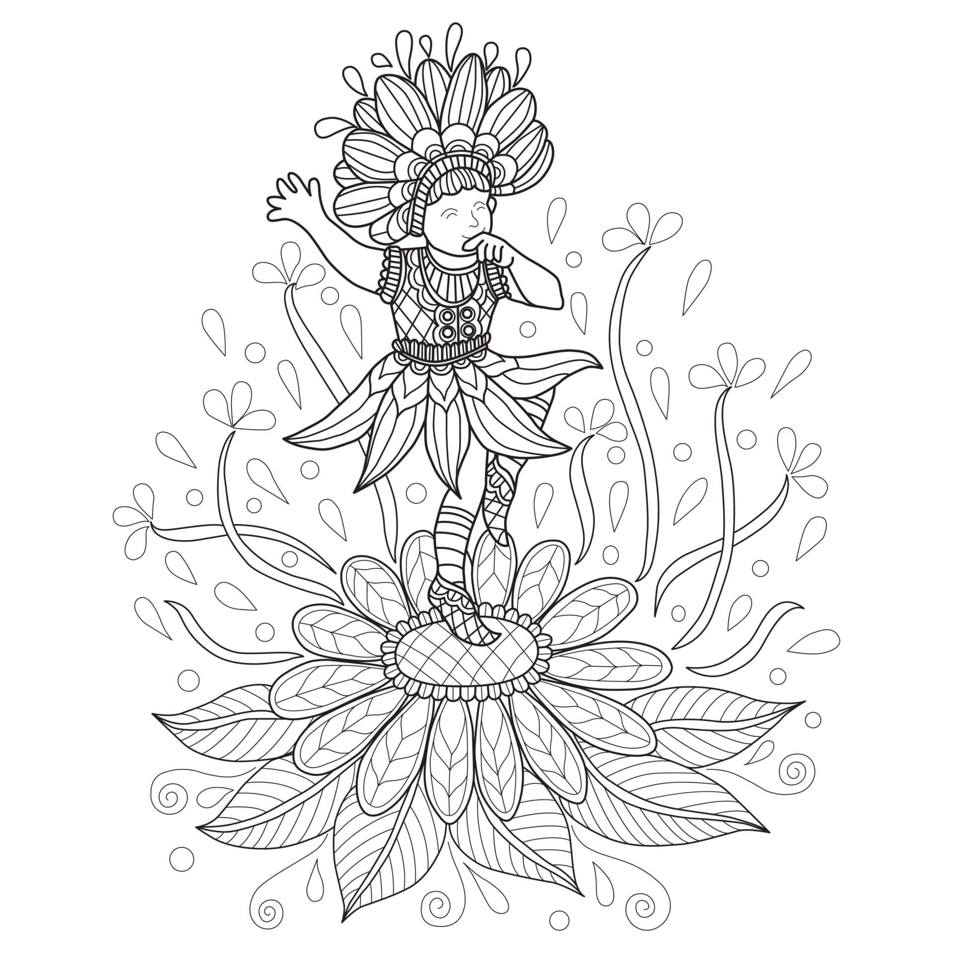 Coloriage Mandala: Fée Cool Mandalas