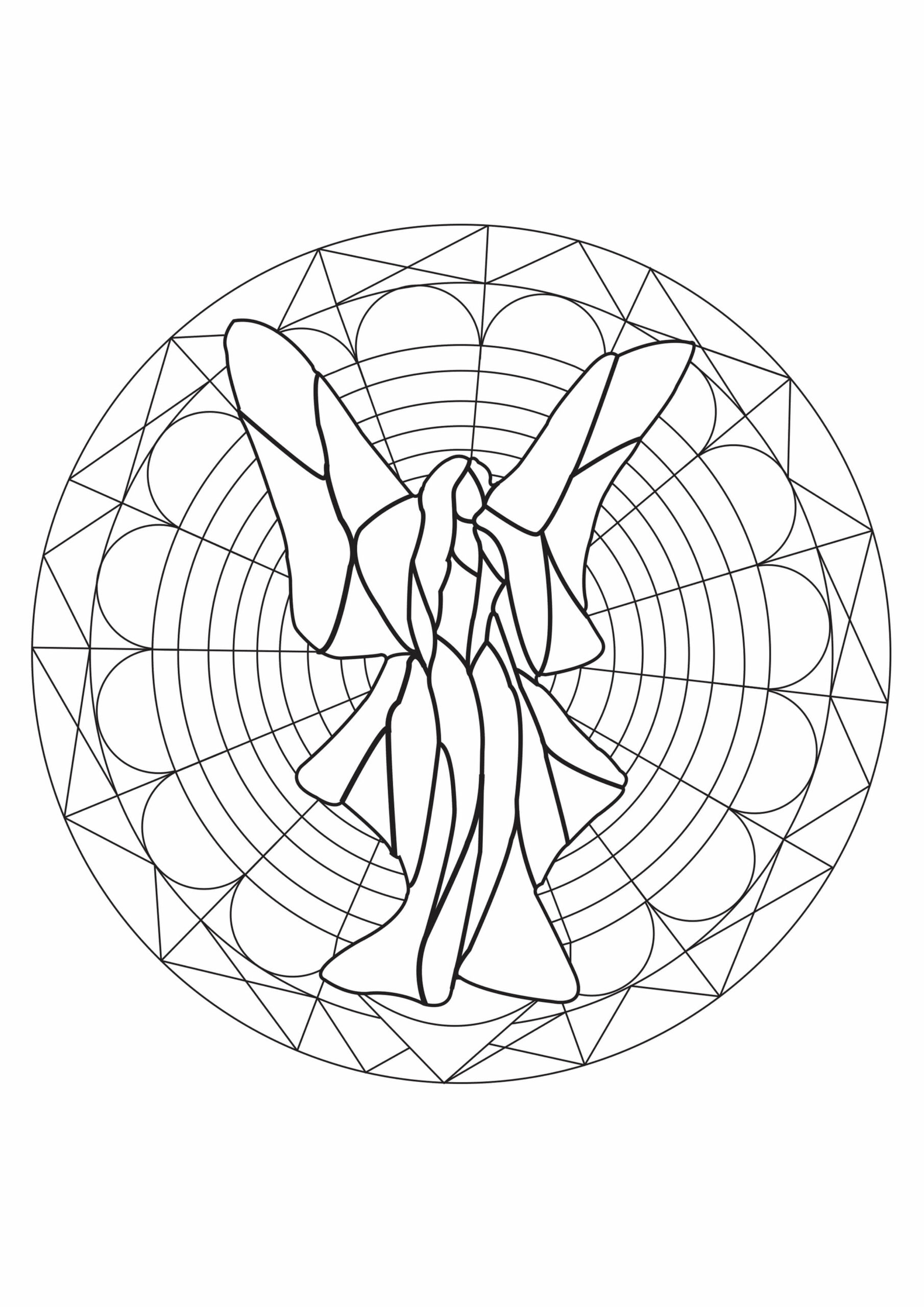 Coloriage Mandala: Fée Feuille 12 Mandalas