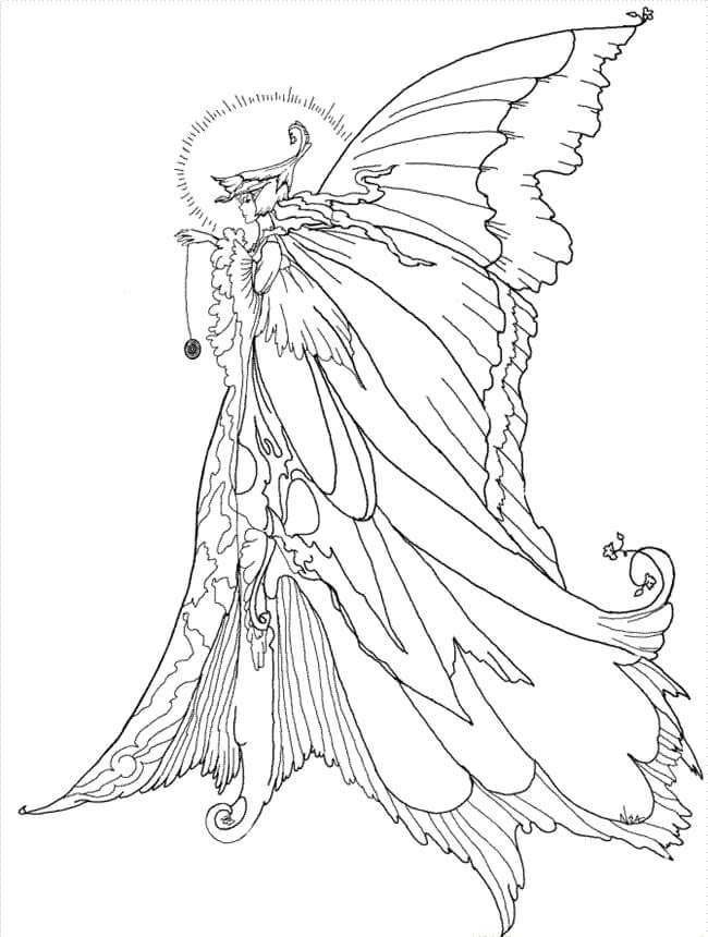 Coloriage Mandala: Fée Feuille 6 Mandalas