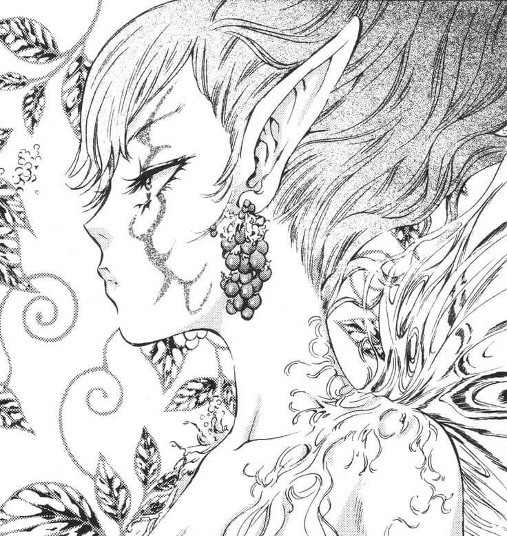 Coloriage Mandala: Portrait de fée Mandalas