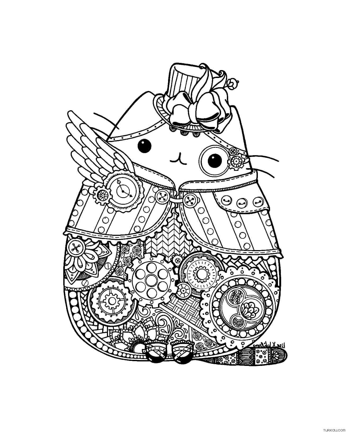 Coloriage Mandala: Pusheen souriant Mandalas