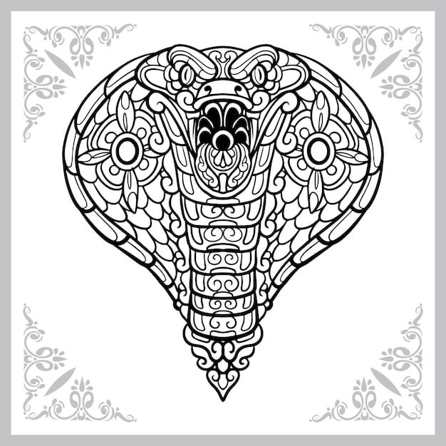 Coloriage Mandala: Tête de serpent Mandalas