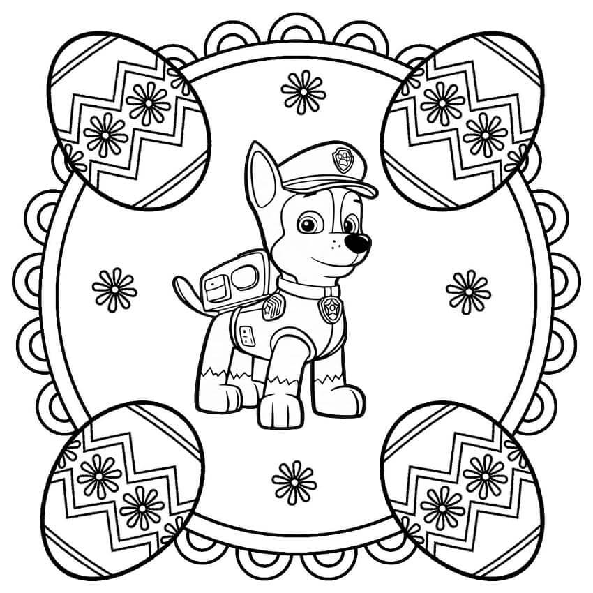 Coloriage Mandala: Chase avec des œufs de Pâques Mandalas