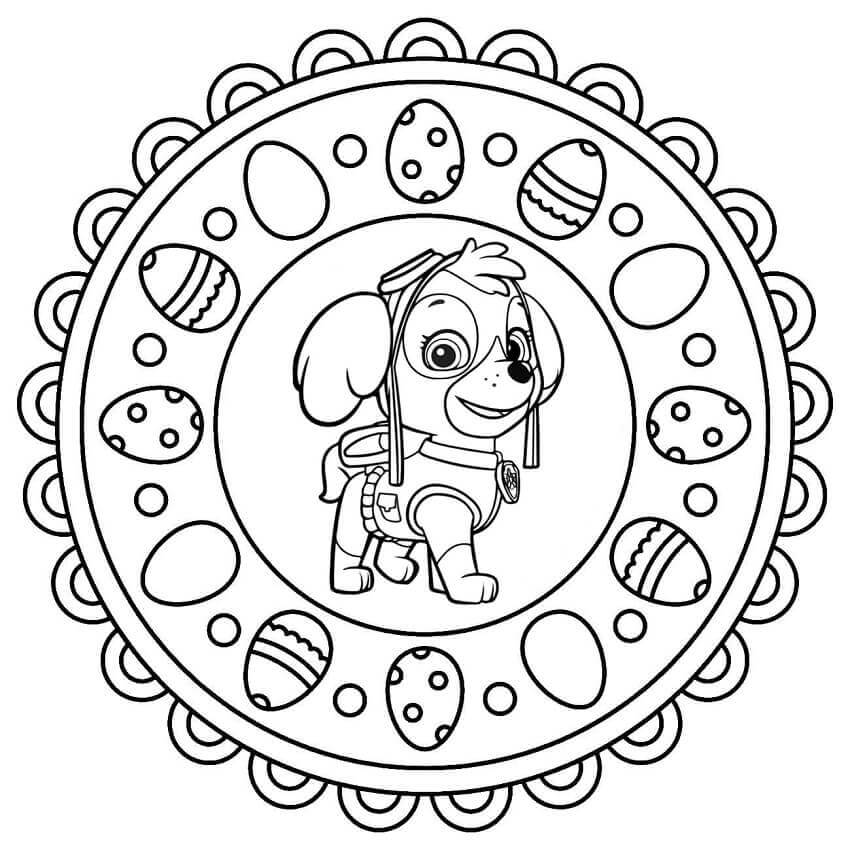 Coloriage Mandala: Stella Pat Patrouille Mandalas