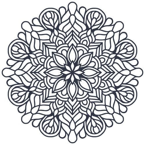 Mandala Indian Coloring Page Mandalas