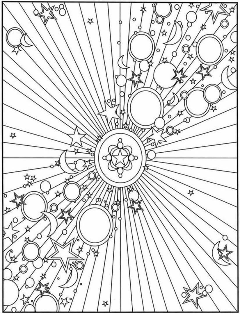 Coloriage Mandala: Belle lune Mandalas