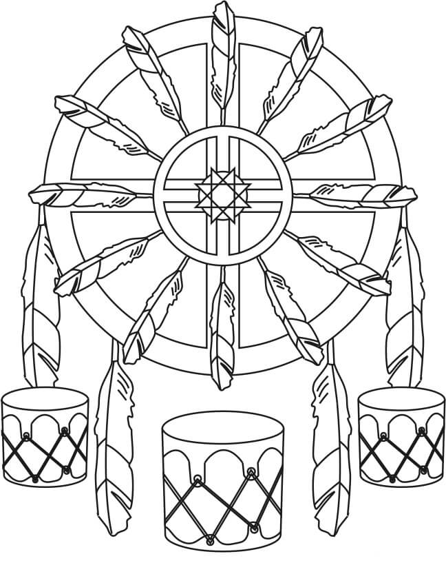 Coloriage Mandala: Bon natif Mandalas