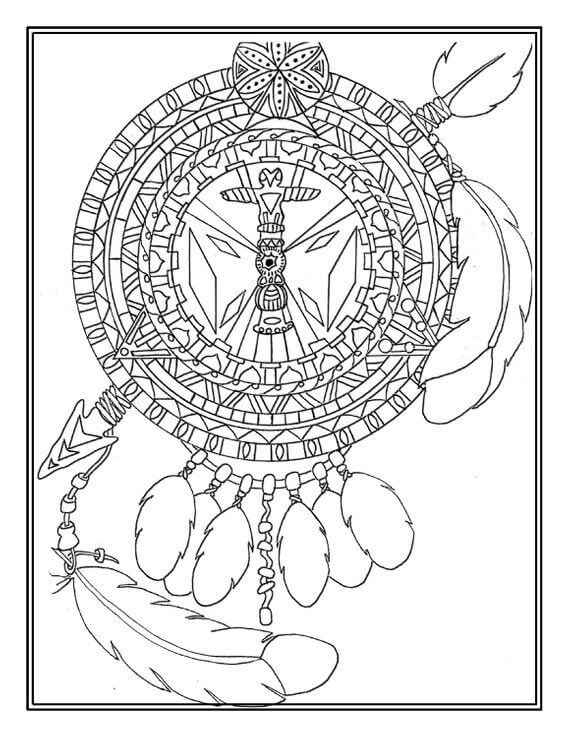 Coloriage Mandala: Grand natif Mandalas
