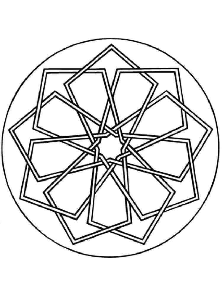 Amazing Simple Mandala Coloring Page Mandalas