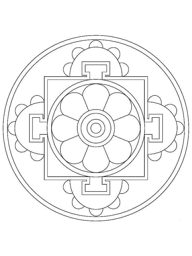 Simple Celtic Mandala Coloring Page Mandalas