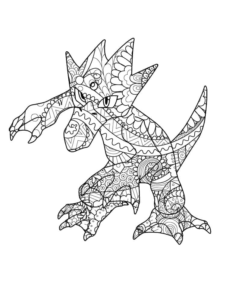 Coloriage Mandala: Pokémon Akwakwak Mandalas
