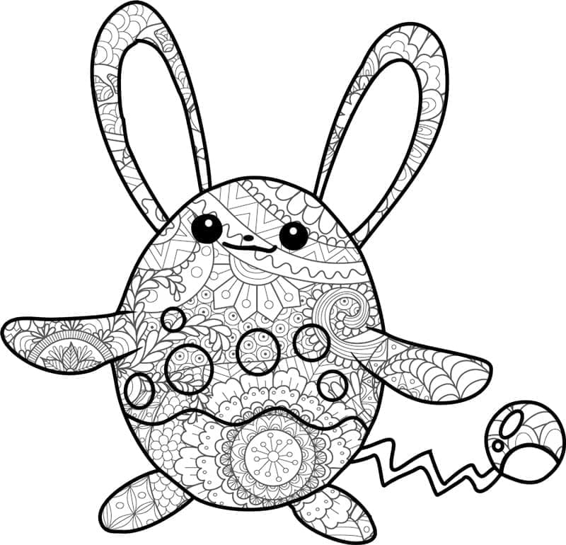 Coloriage Mandala: Pokémon Azumarill Mandalas
